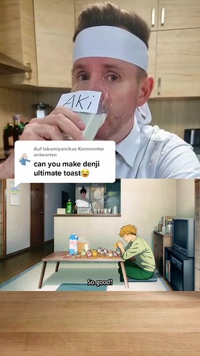 Antwort auf @takamiyamiku Denji's Toast 🧈🍓🍯🍞 so sweet 😵 #denji #aki #makima #chainsawman #toast #anime #foodkagechris #fy