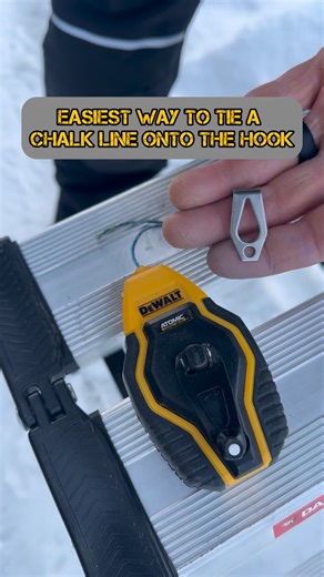 thesidingguy on Instagram: "I hope this video helps if you didn’t know. The 2nd knot isn’t necessary but if it gives you peace of mind, then go for it. It won’t come loose without it. . . . . . . . . #chalkline #diy #howto #protip"