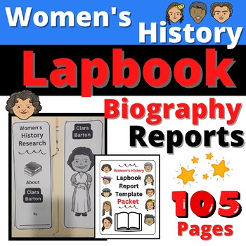 Women's History Biography Lapbook Research Report Womens Activity Writing