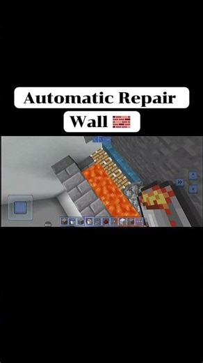 How to Make Automatic Repair Wall in Minecraft 🔥 | Redstone Wall | #Shorts