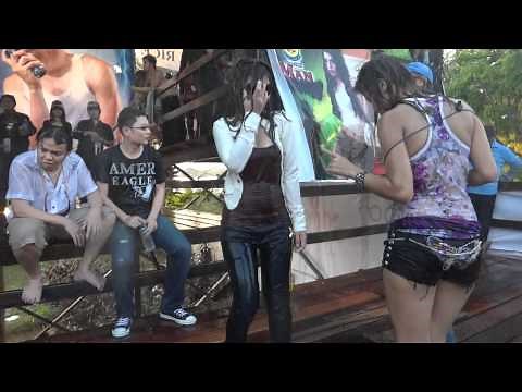 Sexy wet girl dancing