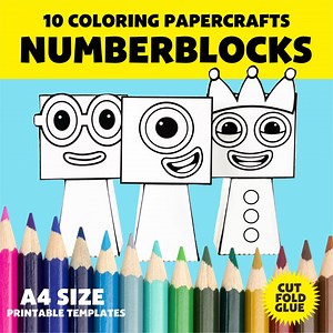Sprunki OC Numberblocks Coloring Papercraft: Kids A4 Printable Activity (digital Download PDF) - Etsy