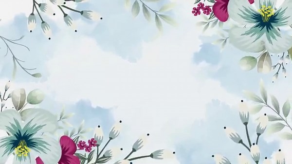 4K Wedding Floral Invitation Background Video | Stocklate #backgroundvideo