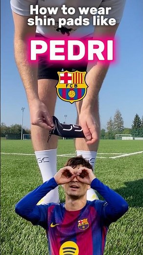 How to wear shin pads like PEDRI 🇪🇸 #howto #football #shinpads #shinguards #soccer