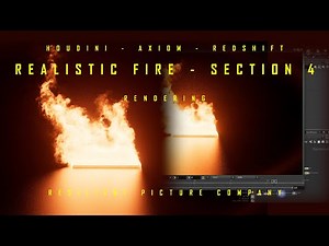 TUTORIAL - REALISTIC FIRE - HOUDINI - AXIOM - REDSHIFT - Section 4 - Rendering