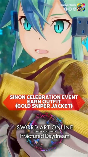1.3K views · 43 reactions | 『拾SINON CELEBRATION QUEST』 ▄︻デ══━一 Celebrate Sinon's birthday to earn Gold Sniper Jacket in #SwordArtOnline Fractured Daydream! The Celebration Quest grants a large EXP Boost to Sinon as well, alongside bonus loot! 2x Sinon EXP & drop focus if you equip Store Outfits! #SAOFD #sao_games #gaming #anime #sao_anime Sword Art Online Video Games | Gamerturk | Facebook