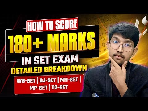 How To Crack SET Exam 180+ Marks | Complete Strategy WB | GJ | MH | MP | TG SET | IFAS