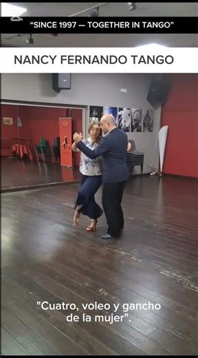 Tango ~ "Cuatro, voleo y gancho de la mujer". Nancy Fernando Tango #tango