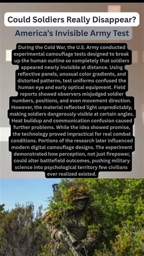 Could Soldiers Really Disappear | America’s Invisible Army Test #shorts