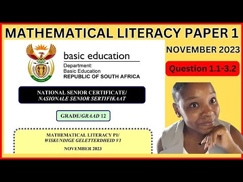 Grade 12 Maths literacy paper 1 November 2023| Question1-3.2