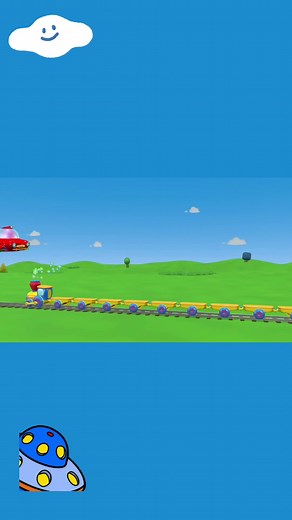 Colorful Animated Train for Kids' Number Learning