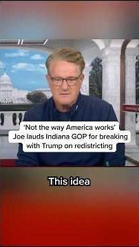 'Not the way America works' Joe lauds Indiana GOP for breaking with Trump on redistricting
