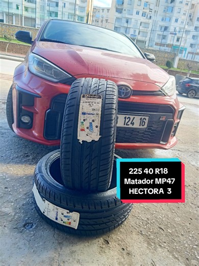 The 'Yaris GR' said New shoes baby ! #yarisgr #2254018 #matador #tires #sigmatires @ETS Mounib vente des pneus @Continental @TOYOTA