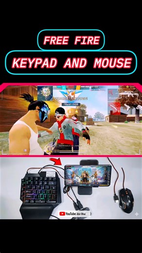 Free Fire Keypad Mouse Gameplay | 2vs4 Clutch |PC One Tap Headshot | Fast Movement Montage #friefire