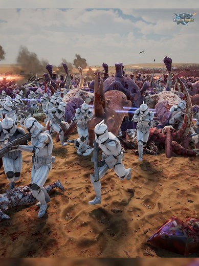 300,000 Clone Troopers VS 1 Million Tyranids #starwars #warhammer40k #uebs2 #gametok #clones