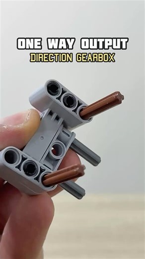 One Way Output: Direction Gearbox #legotechnic #mechanism #gearbox