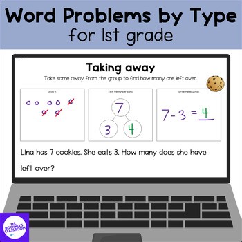 1st grade Math Word Problems by Type | Explicitly Teach with Interactive Slides