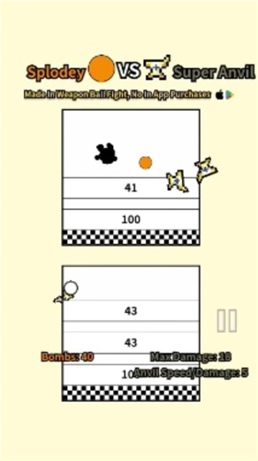 Weapon Ball Fight. Block Breaker. Splodey VS Super Anvil. #gaming #shorts