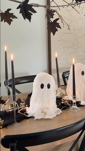 DIY Cheesecloth Ghost Halloween Craft #diycraft #halloweendecor #halloweendiy #craft