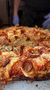 Don't ask us how many slices of this deep dish pizza we ate at Food Network South Beach Wine & Food Festival 🤭 What a beauty, Grigg Street Pizza! #SOBEWFF | Food Network