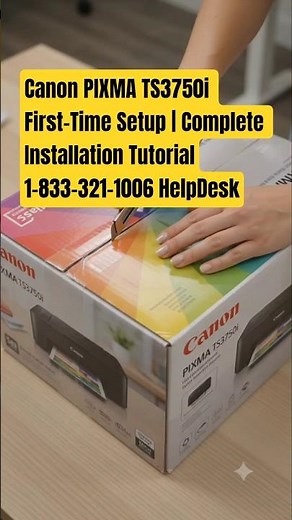 Canon PIXMA TS3750i First-Time Setup | Complete Installation Tutorial ##canonprintersetup #canon