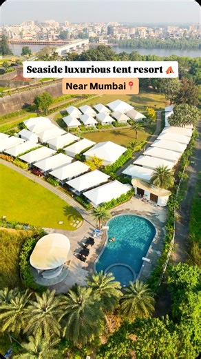 A luxurious seaside tent resort😍 @theferntentresort_daman offers stunning garden views, elegant rooms, and dreamy scenic backdrops 🌿✨ Multiple restaurants serving everything from lunch to next-day breakfast — truly a full-day dining experience.❤️ Plus, fun indoor games to keep everyone entertained 🎯 Overall, a perfect spot for a fun, relaxing family getaway 🤍🌊 #LuxuryStaycation #SeasideResort #TentResort #FamilyGetaway #ScenicViews #LuxuryTravel #TravelDiaries #WeekendEscape #BeachVibes #Da