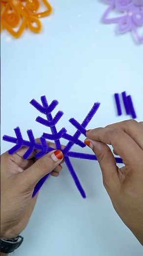 Pipe Cleaner Crafts❄️Simple Christmas Snowflake Craft for Family Time🎄