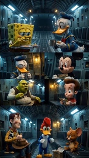 Shrek, Mickey Mouse and his friends.#ai #shorts #shrek #usa #india #film #movie #animation #reels