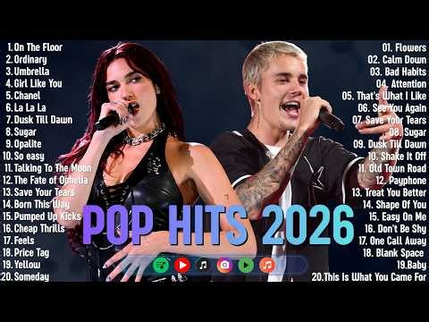 Billboard Hot 100 & Spotify Viral 🌴🎶 Best Pop Songs 2026 🔥 Justin Bieber, Bruno Mars, Dua Lipa,...