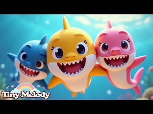 Baby Sharky Family + Shark Family Dance Song 🦈Fun Ocean Song |Tiny Melody Nursery Rhymes & Kids Song