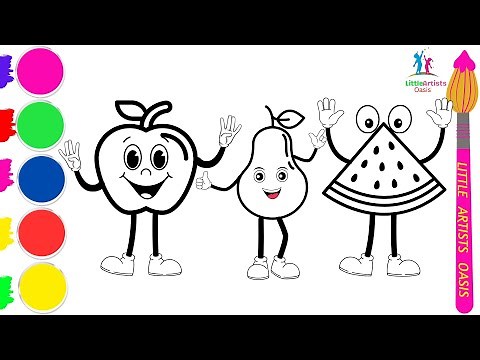 How to Draw Cartoon Fruits | Easy Step by Step Tutorial for Beginners