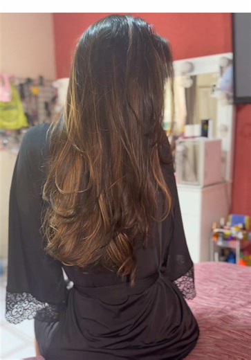 Testei o rolinho das gringas, inclusive vendo tutorial de uma 🤣🫸🏼🩷#cabelo