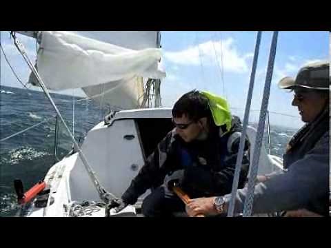 Hunter 25 Sailboat out in big air