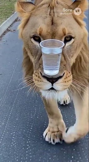 Lion with Water 🤪