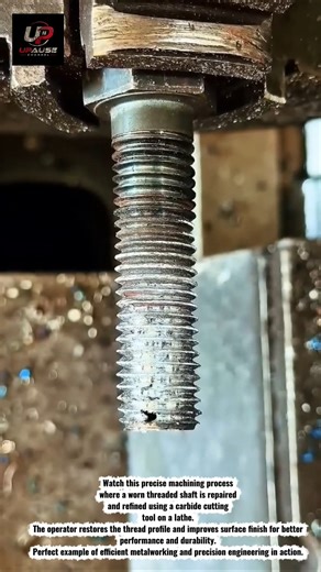 Smart Lathe Thread Repair & Finishing with Carbide Tool | Smoother, Faster, Precision Fix