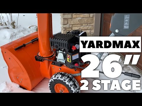 YARDMAX YB6770 26" Two-Stage Snow Blower Setup and Review