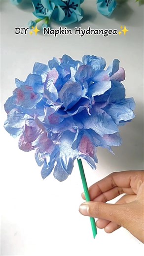 How to make a hydrangea flower from tissue paper | Diy paper flower #diy #craft #shorts