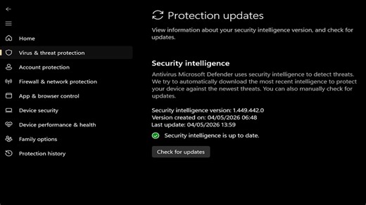 How To Manually Update Microsoft Defender in Windows 11