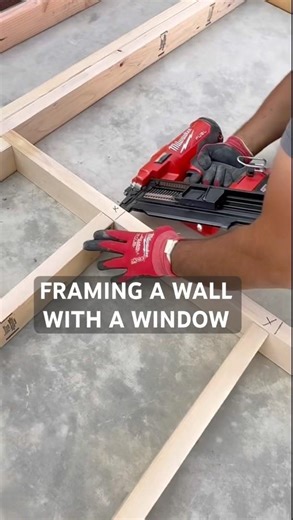 Framing a wall with a window in 60 seconds 🔨