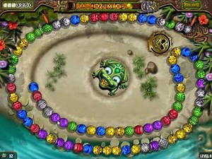 Zuma's Revenge Heroic Frog level 1 score 28450 points