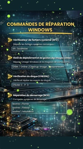 ⚙️ Répare Windows avec ces commandes !