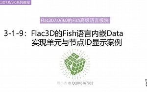 3-1-9：Flac3D的Fhis语言嵌套Data实现单元与节点ID显示案例