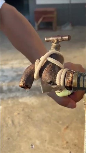 Here’s a tip to open a rusty water tap easily and make it work again smoothly #construction #viral