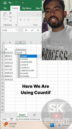 Excel Hack: Count Repeated Values Instantly