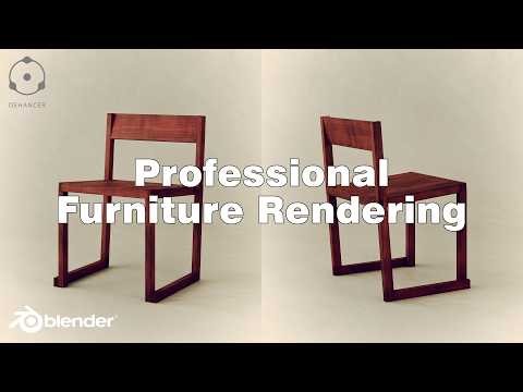 How to Create A Simple Furniture Product Rendering | Project Breakdown Video