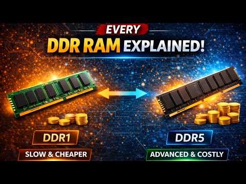All DDR RAM Explained | DDR1 vs DDR2 vs DDR3 vs DDR4 vs DDR5