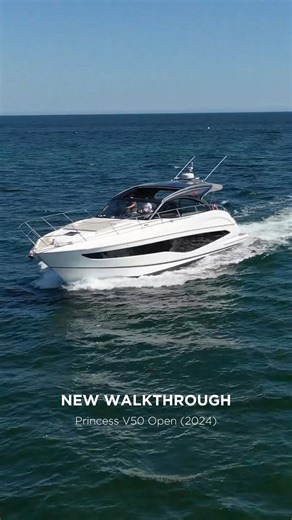 En glimt av Princess V50 Open (2024) vi har till salu i vårt showroom på Vindön - se hela walkthrough-filmen på YouTube 👉 https://youtu.be/adDKH2dsf3c | Princess Yachts West Sweden