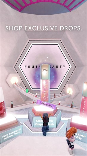 FENTY BEAUTY BY RIHANNA on Instagram: "Step into the Fenty Beauty Experience in Roblox for the ultimate Gloss Bomb adventure! 👾👄✨ Explore never-before-seen rooms inspired by fan-fave gloss shades, unlock juicy in-game exclusives and shop your fave lip glosses — including limited-edition shade Grape Splash with a special Rhenna cap 🙂‍↕️💜🍇 Play NOW to immerse yourself in the juiciest, glossiest world of Gloss Bomb and join @ibella LIVE, TOMORROW May 30th at 4PM EST on Youtube 👩🏽‍💻👩🏼‍💻👩