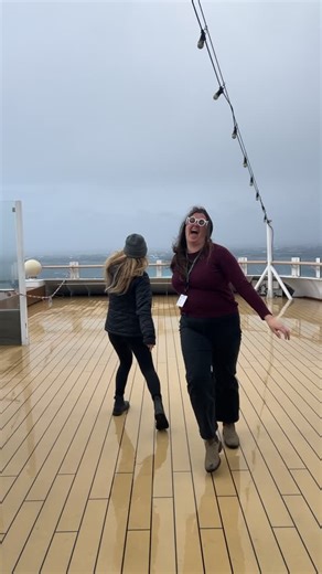 Kelsey - Weekend Traveler on Instagram: "Drake passage Catwalk Nothing like 67kn winds with 5 meter waves to work on our sea legs. #drakepassage #antarctica"