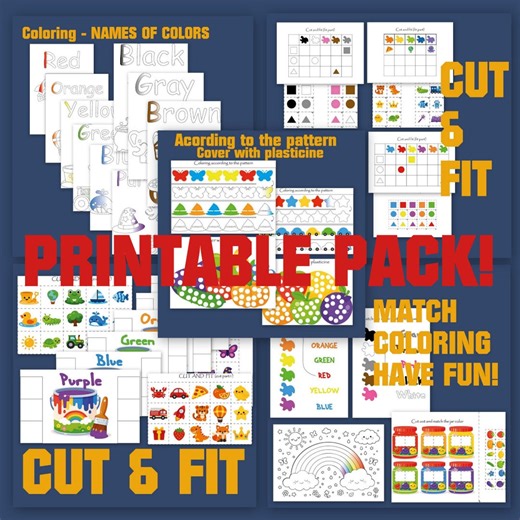 Color Worksheets for Preschool | Printable Color Activities | Toddler Learning PDF - Etsy